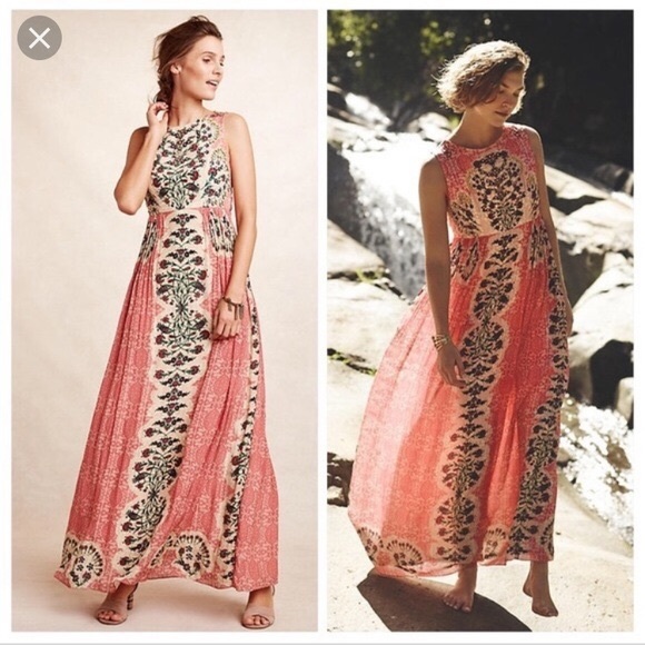 Anthropologie Dresses & Skirts - Anthropologie Bhanuni Botanical Maxi dress size 10